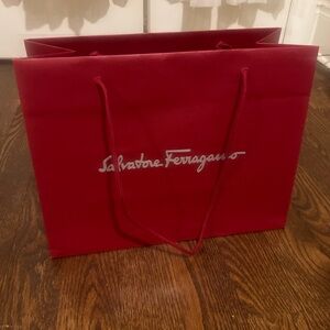 Salvatore Ferragamo Red Shopping Bag